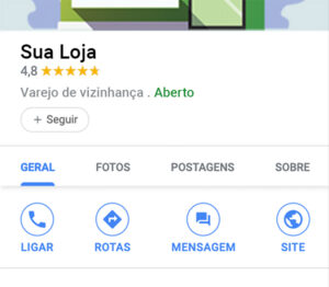 Perfil Google Meu Negocio